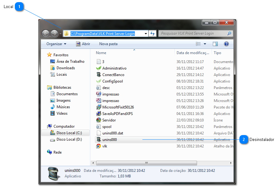 Desinstalando