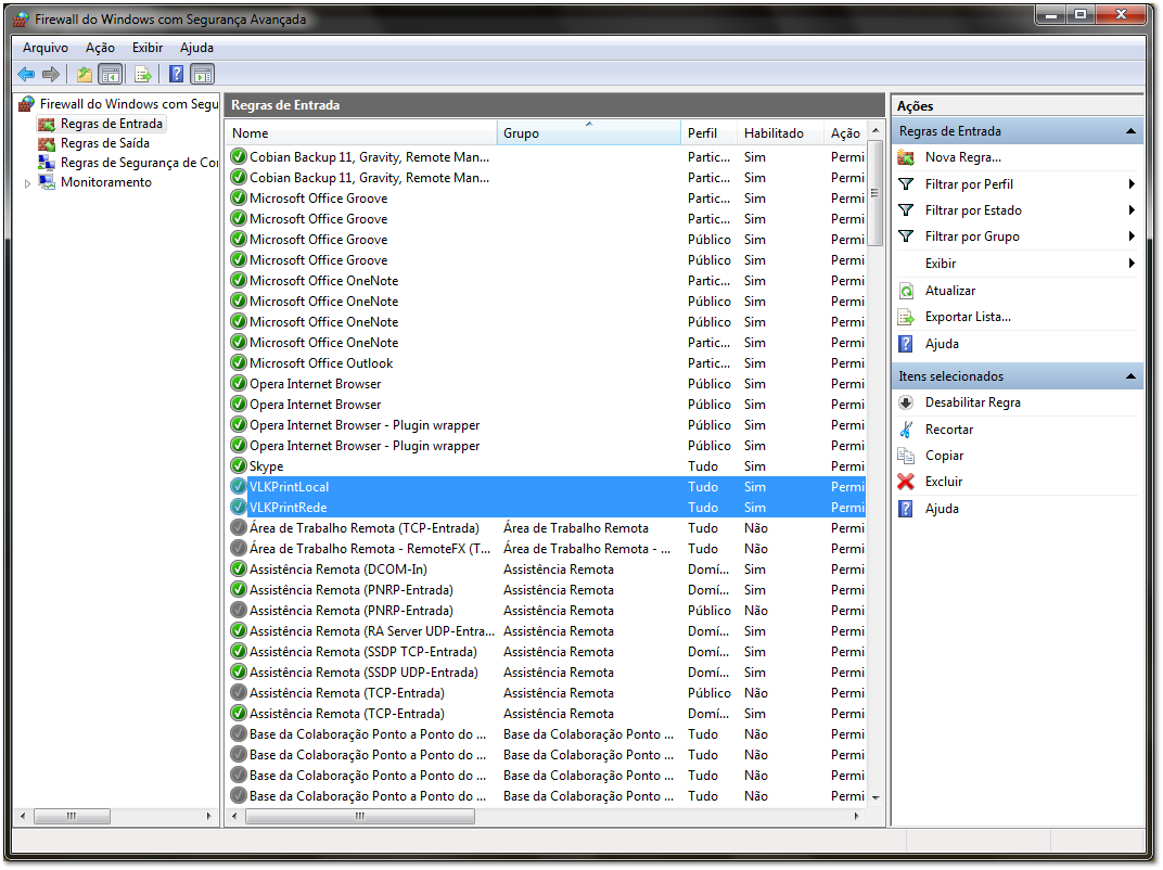 Firewall do Windows com Segurança Avançada